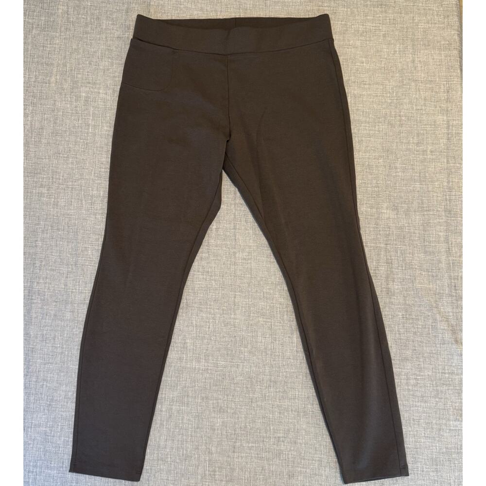 American Giant Dark Gray Ponte Leggings Womens Size 16 Made In USA Stretch